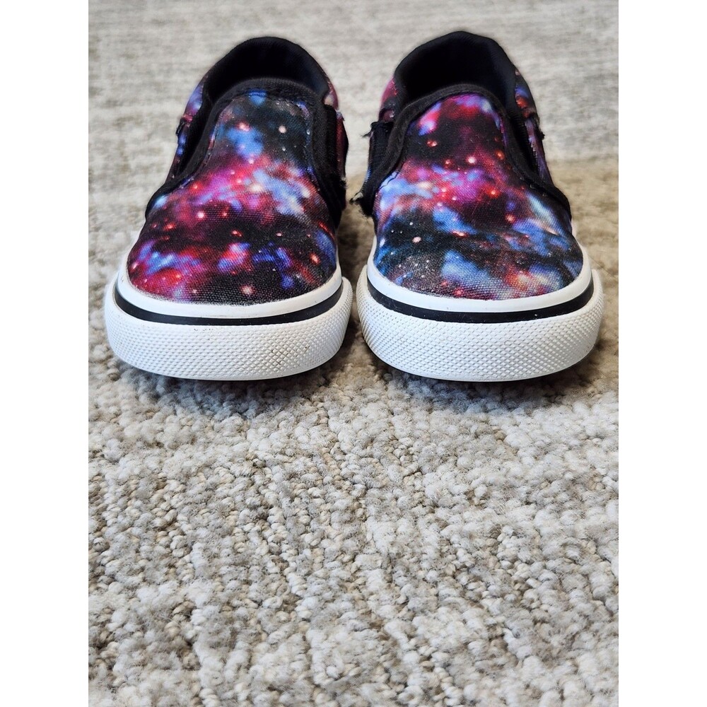 Vans Child Galaxy print hook loop sneakers size 6 - Picture 3 of 9